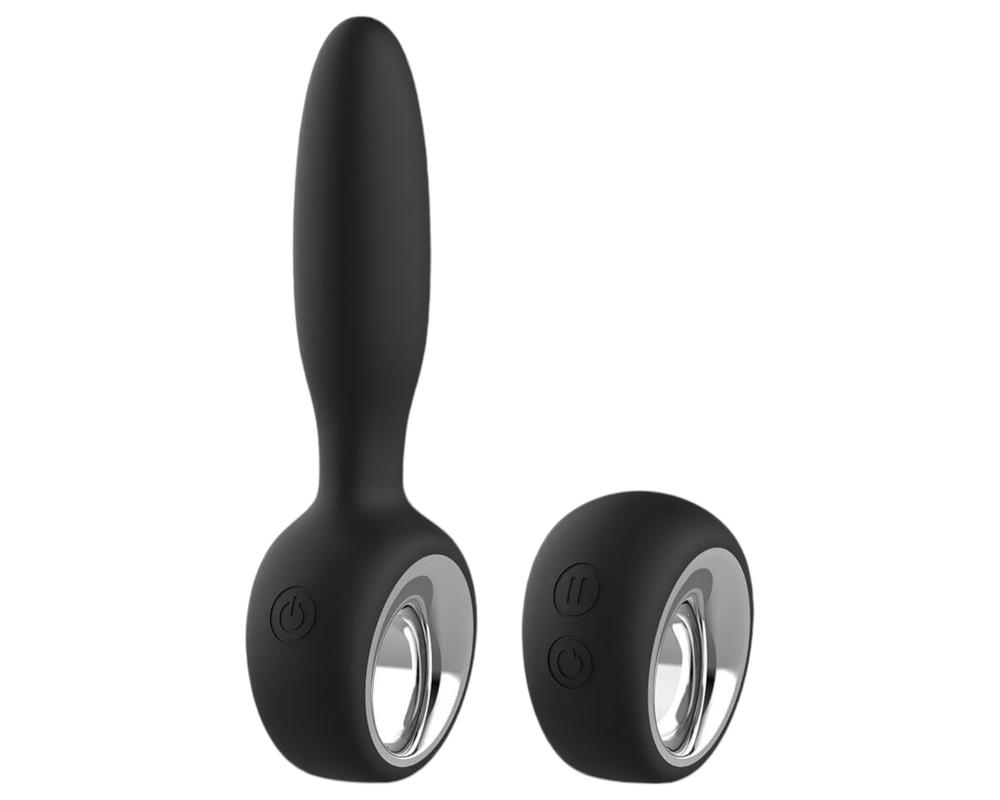  Aixiasia Dylon-Remote - akkus, rádiós anál vibrátor (fekete) akciós termékkép 1